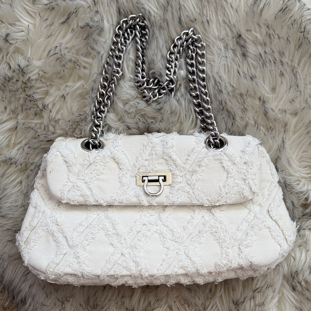 Carlos by Carlos Santana White Shoulder Bag